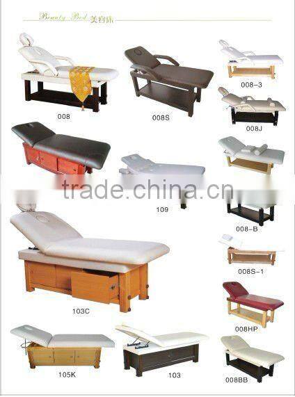 good quality spa salon furniture ,2000# S mooth Solid Wood Foot Step Trolley, beauty facial trolley , beauty stool