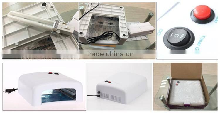 2015 Hot sale Wholesale 36w nails dryer 818 uv lamp, 4*9pcs uv tubes nail lamp, 120's timer lamp uv for nail