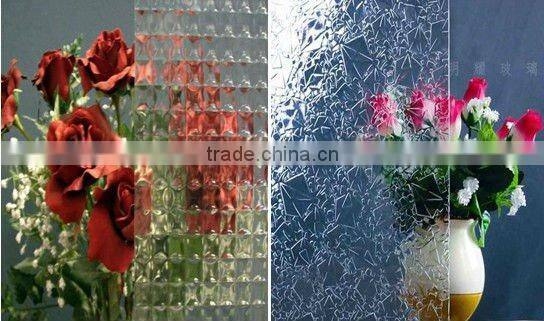 hot selling 4mm clear patterned glass best quality