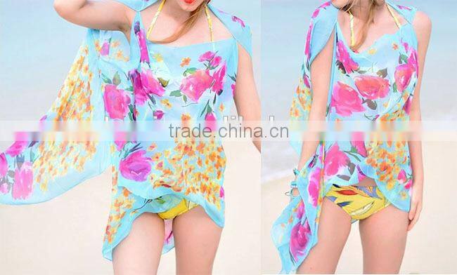 Perfect floral wholesale bikini sarong beach pareo