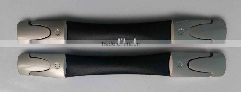 Luggage case plastic handle with metal, zinc alloy luggage carrying handle,Luggage parts soft handle