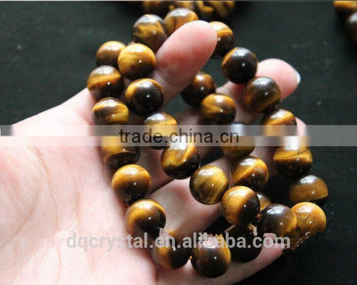 Factory wholesale different size natural tiger eye stone beads bracelet for men