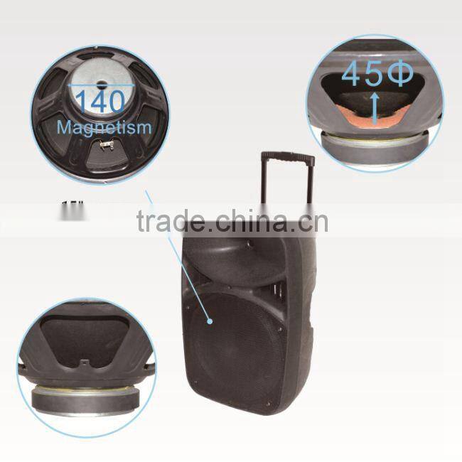 15inch professional powered amplified speakers system with bluetooth