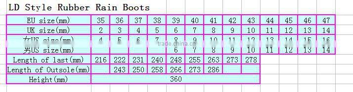 (CH.W048)Paint flower print ladies high heels woman fashion rubber shoe rain boots