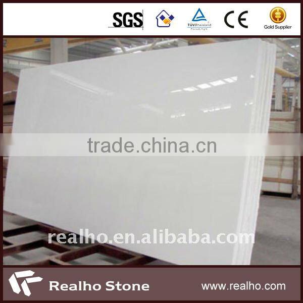no holes pure white nano crystallized glass slab
