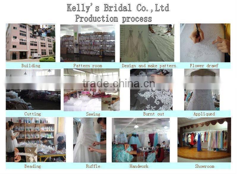 elegant fashion bridal gown make of lace and tulle