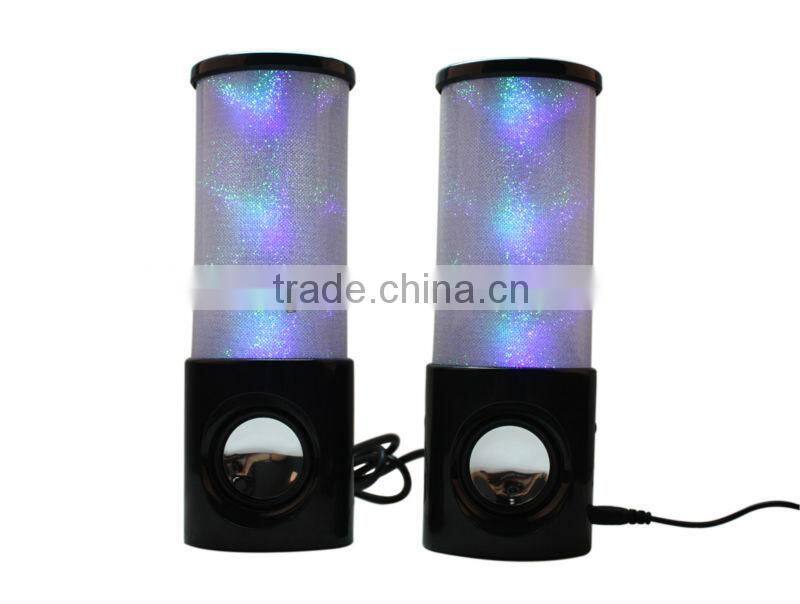 Crystal Flashing LED Lights Computer Speaker (F-1211-D)