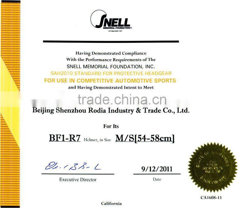 2014 Top selling helmet for car rally race with FIA8858-2010 and SNELL SAH2010 rated