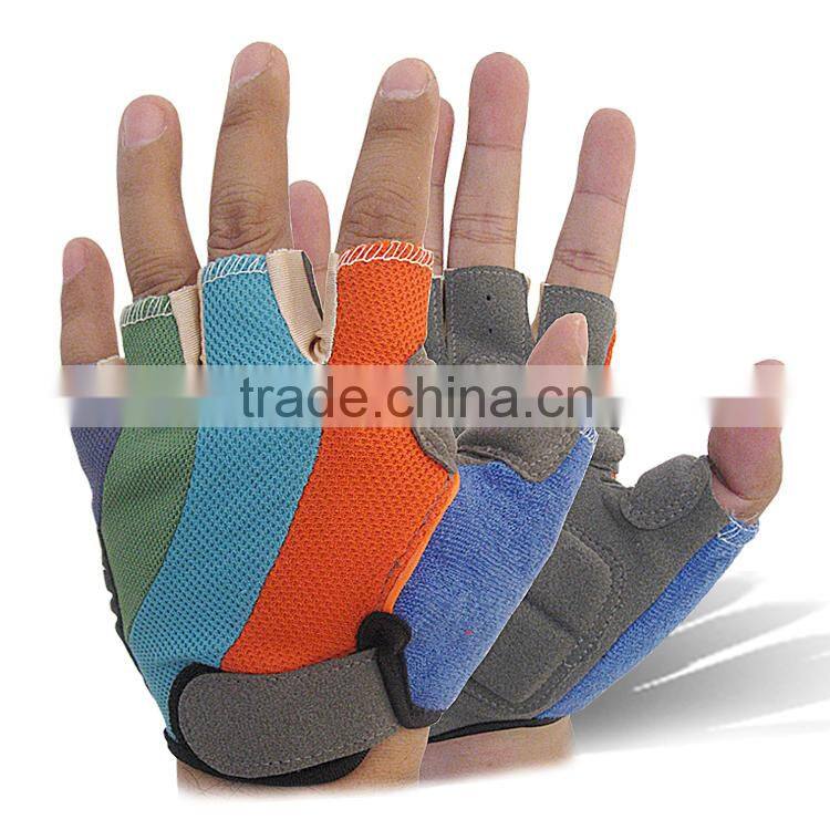 Good Price Leather Gloves Without Finger,Microfiber Half Finger Cycling Gloves