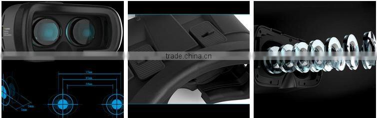 2016 Hot Selling Virtual Reality Glasses Case Plastic Google Cardboard 3D VR BOX 2.0 Adjustable 3D VR