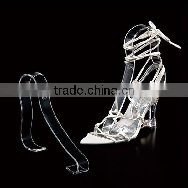 High quality clear wall mounted shoe rack, acrylic shoe display for shop