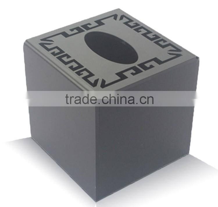 morden design handmade alibaba express acrylic household items black acrylic tissue box