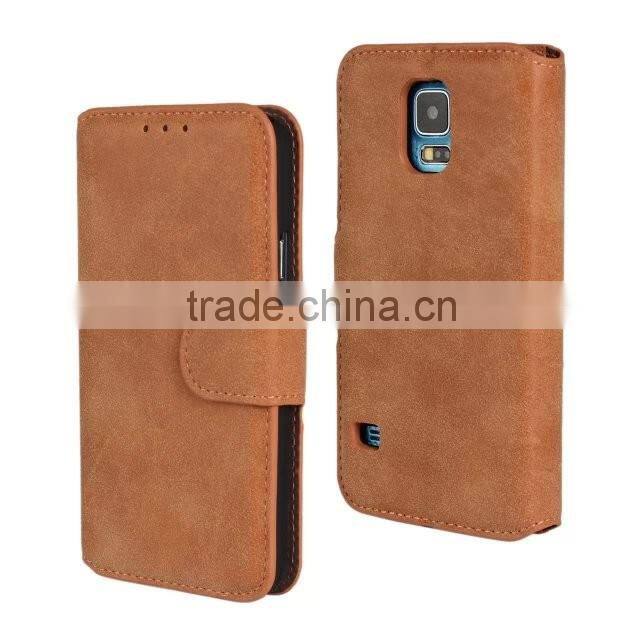 Magnet Leather Flip Case For Samsung Galaxy S5 I9600 , For Samsung S5 Case Leather