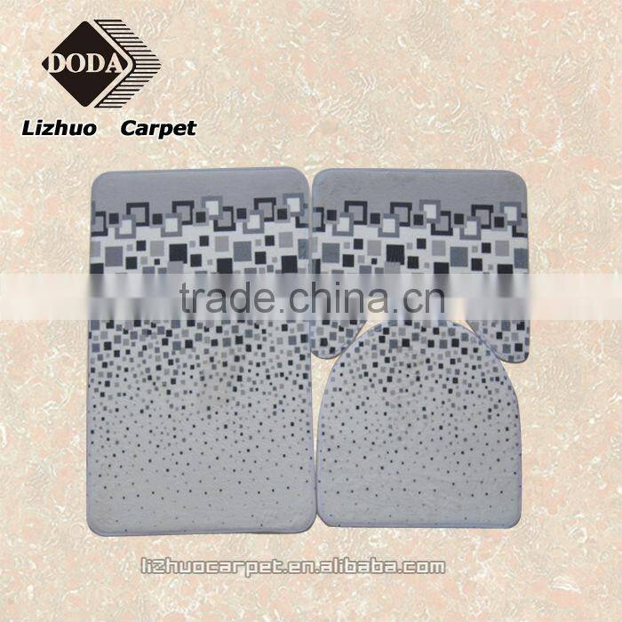 2016hot sales 3 pcs printing bath mat outdoor carpet livingroom rugs