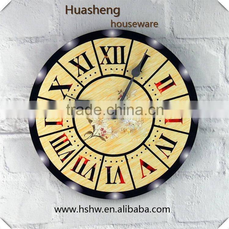 Heat press wooden clock dial face