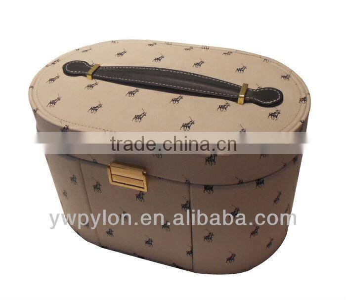 Yellow PU leather jewelry case