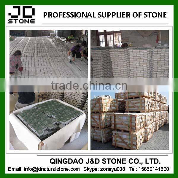 granite paving stone/ parking stones cubes/ fan shape granite interlocking cubes