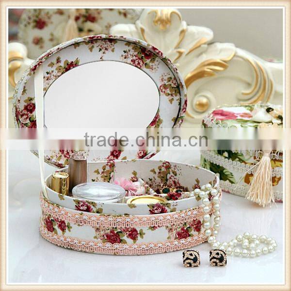 Large oval shape handmade cardboard jewelry box