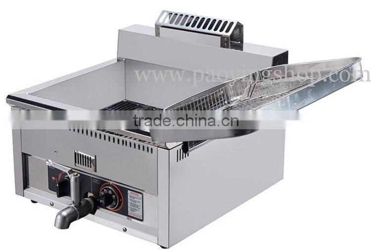 17L Stainless Steel Commercial Thermostatic Control LPG Gas Tornado Potato Fryer
