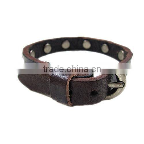 Unisex Real Leather wristband Bracelet Colorful