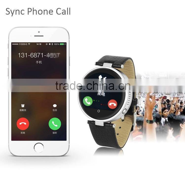 New Design Bluetooth Round Shape Android S365 Man Watch Support Multi-languages