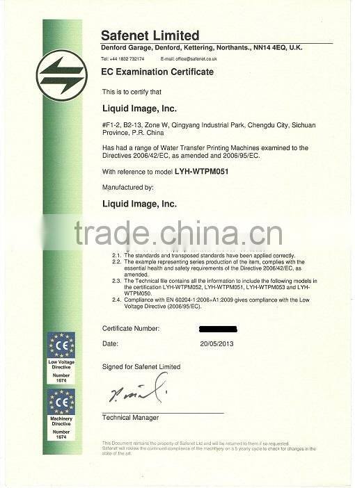 semi-automatic hydro dipping tank, water transfer printing machine prices NO. LYH-WTPM051 stainless steel chengdu