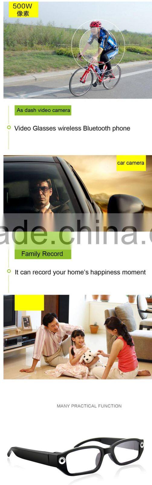 Mini DVR Sunglasses Camera Manual HD 720p Hidden Video Glasses Camera