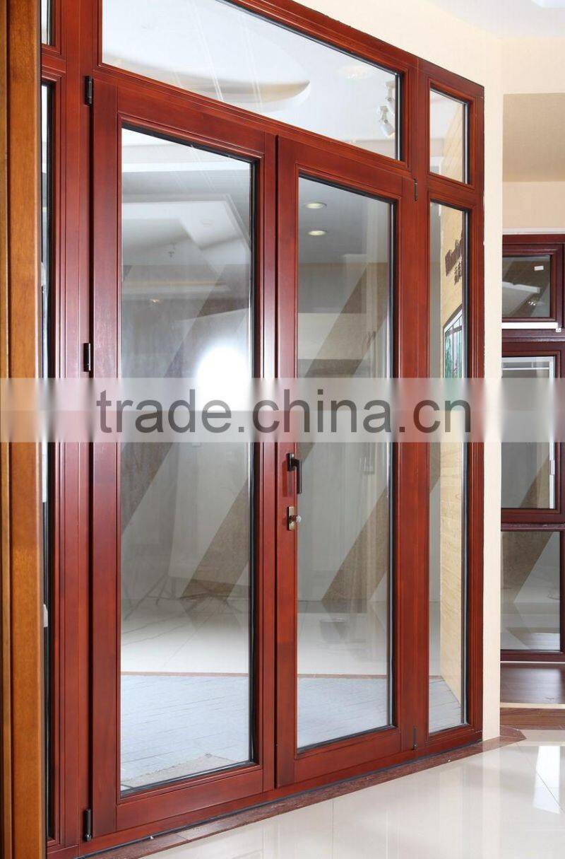 Wooden Color Aluminum Opening Casements Doors