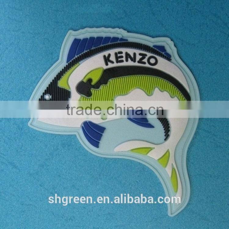 Handmade deer logo silicone rubber label tag