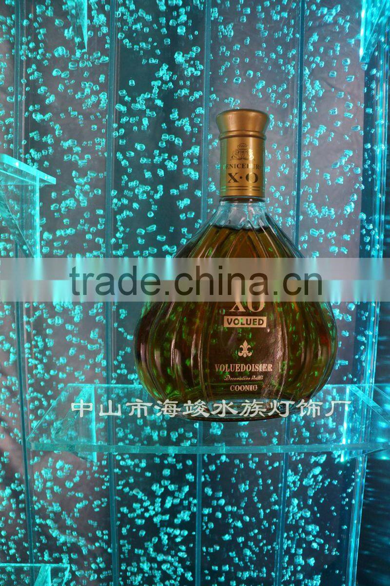 Led lighting stainless steel water bubble wine Rack