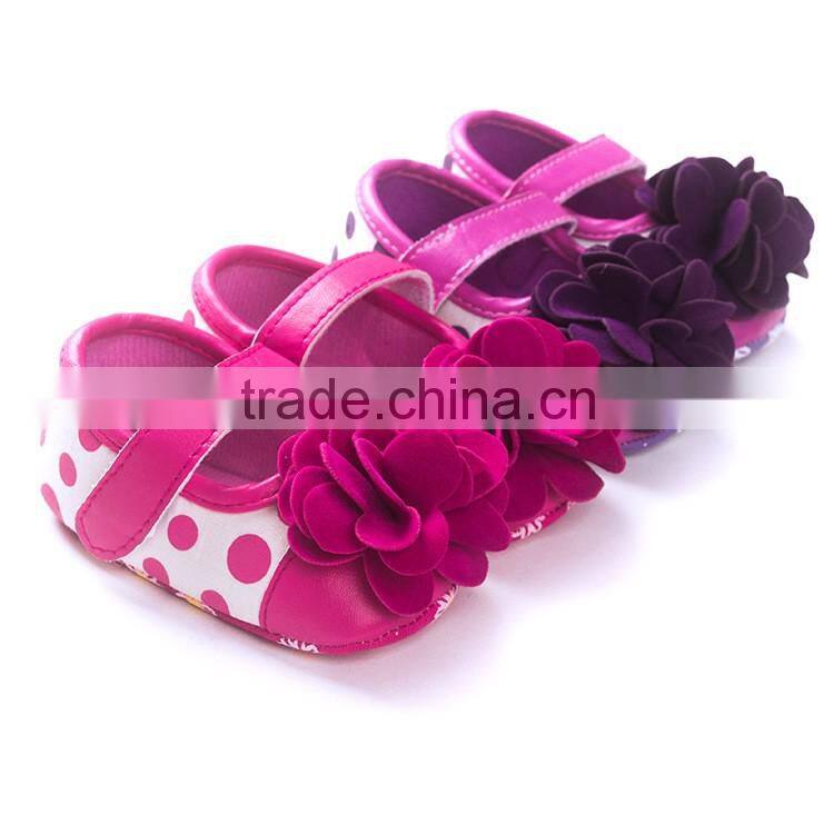 hot sale high quality beautiful flower baby girl dress baby shoes
