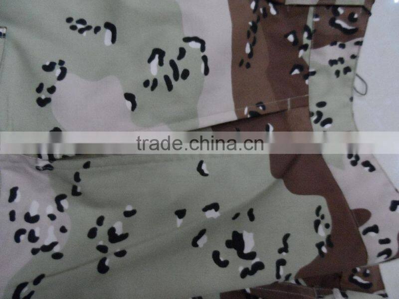 OEM white dot brown printed cotton polyester ripstop strong anti tearing european camouflage military uniform