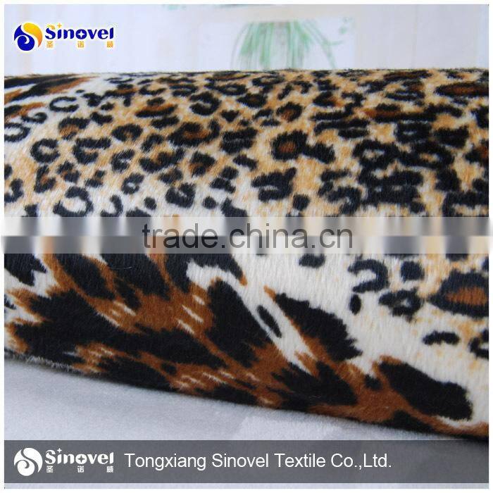100% Polyester animal print velboa for pet bed