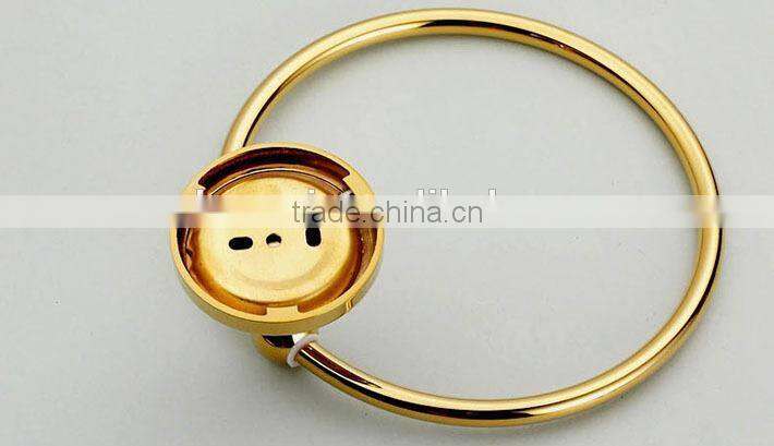 Gold color round shape towel ring Solid Brass towel ring ,Bathroom Hardware Product,Bathroom Accessories acrylic towel ring