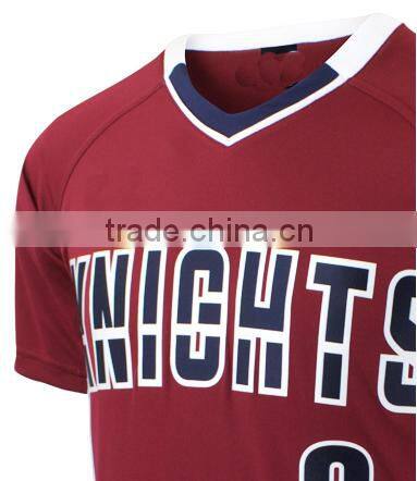 High quality sublimated volleyball team uniforms men's volleyball uniform red volleyball jersey