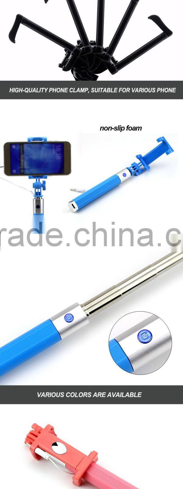Light weight extendable stick universal removable selfie stick for phone with customized logo