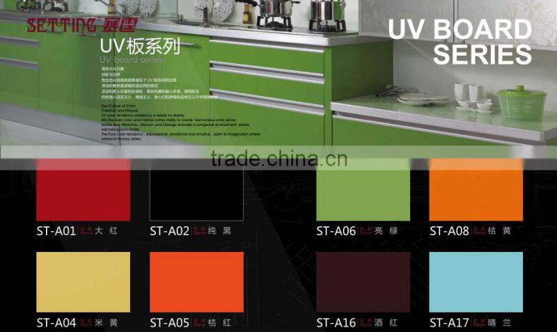 high glossy solid color uv mdf uv particle board