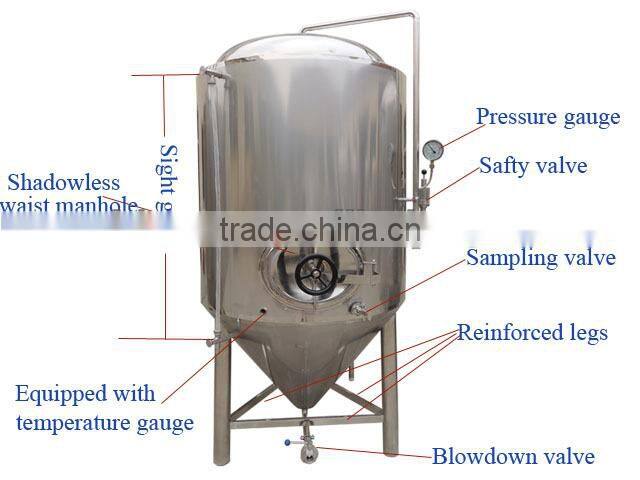 500l excellent qality food grade homebrewing beer equipment/homebrew beer kits OEM factory