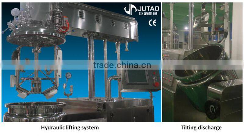 150-3000L stainless steel hydraulic lifting vacuum mixer homogenizer