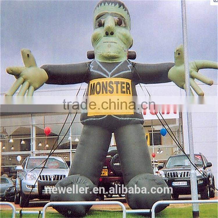 Lower price inflatable dinosaur cartoon with LED