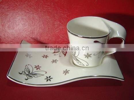 2016 Europe ceramic coffee cup with saucers