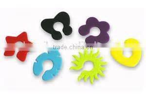 2017 Christmas products hot item custom shaped colorful silicone glass marker from factory directly