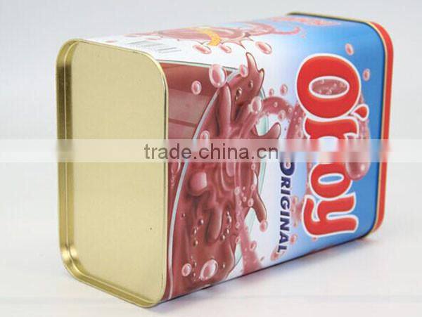 Shiny Cover Empty Tin Box Tea Tin Container With Customer Logo Printing