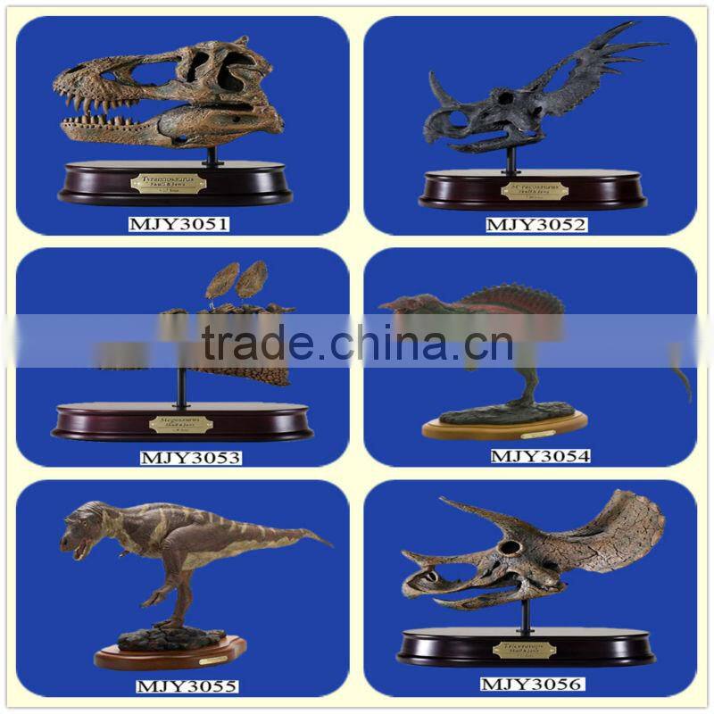 New Product Custom Dinosaur Triceratops Skull Resin 3D Animal Head decoration
