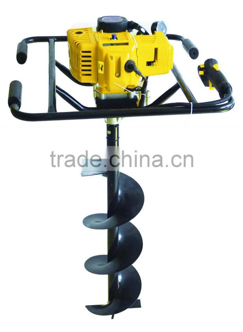 2 stroke earth drilling ,52cc earth auger,44F-6 ice auger with 150mm,200mm drill with CE,GS EURO2