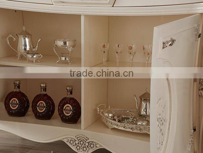 Brand new matching dining room furniture solid wood chrysanthemum carving two doors wine cabinet