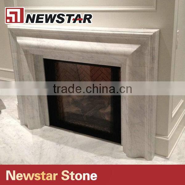 Natural marble fireplace mantel