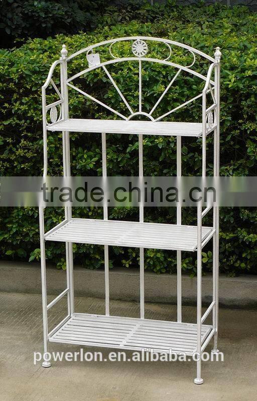 Anqique white Garden Plant Stand Display Shelf Unit Shelves