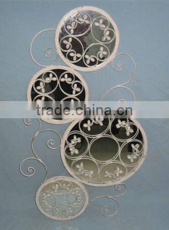 Flower Round Metal Mirror Wall Decor