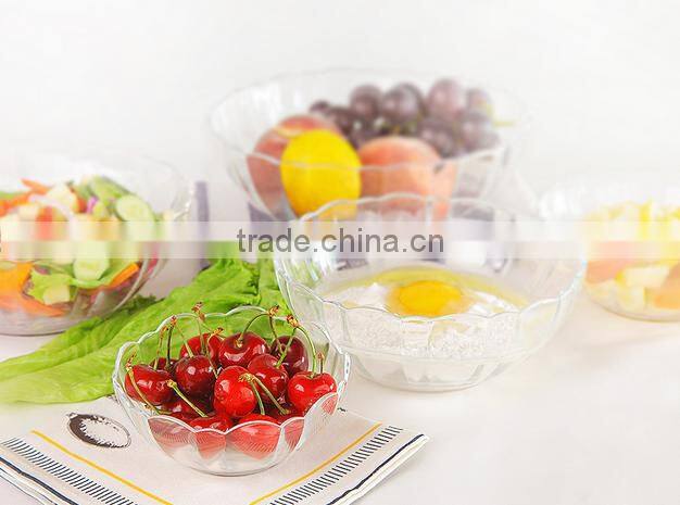 Elegant Glass Plate Salad Glass Bowl,Personalized Glass Fruit Bowl.